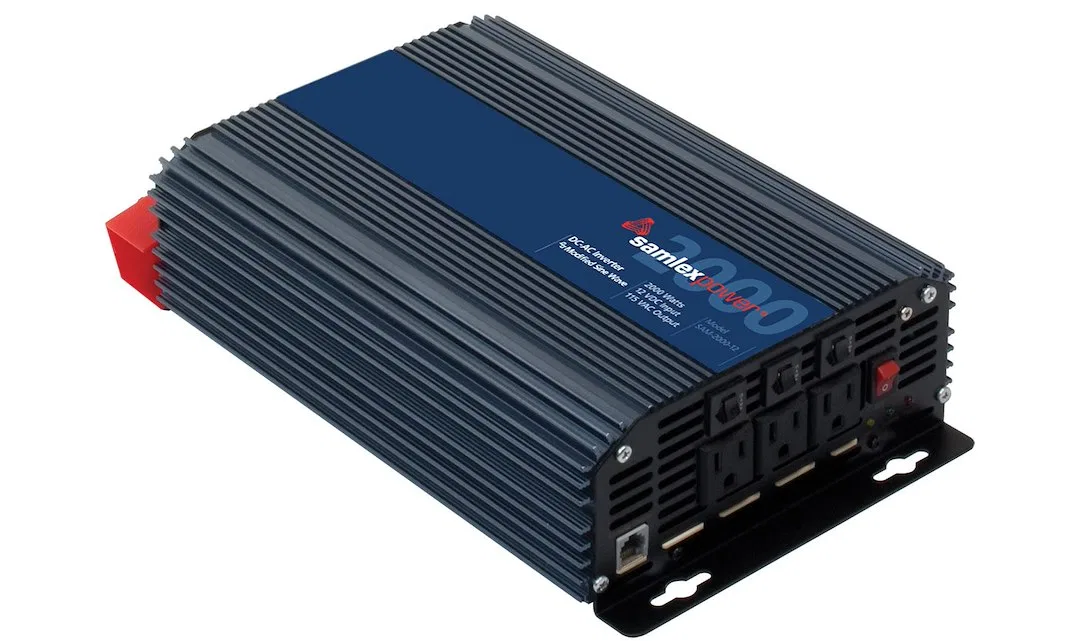 SAM-2000-12 – SAMLEX AMER Power Inverter, Inverts 12 Volt DC To 115 Volt AC 2000 Watt 17.4 Amp Continuous Output 90 P...